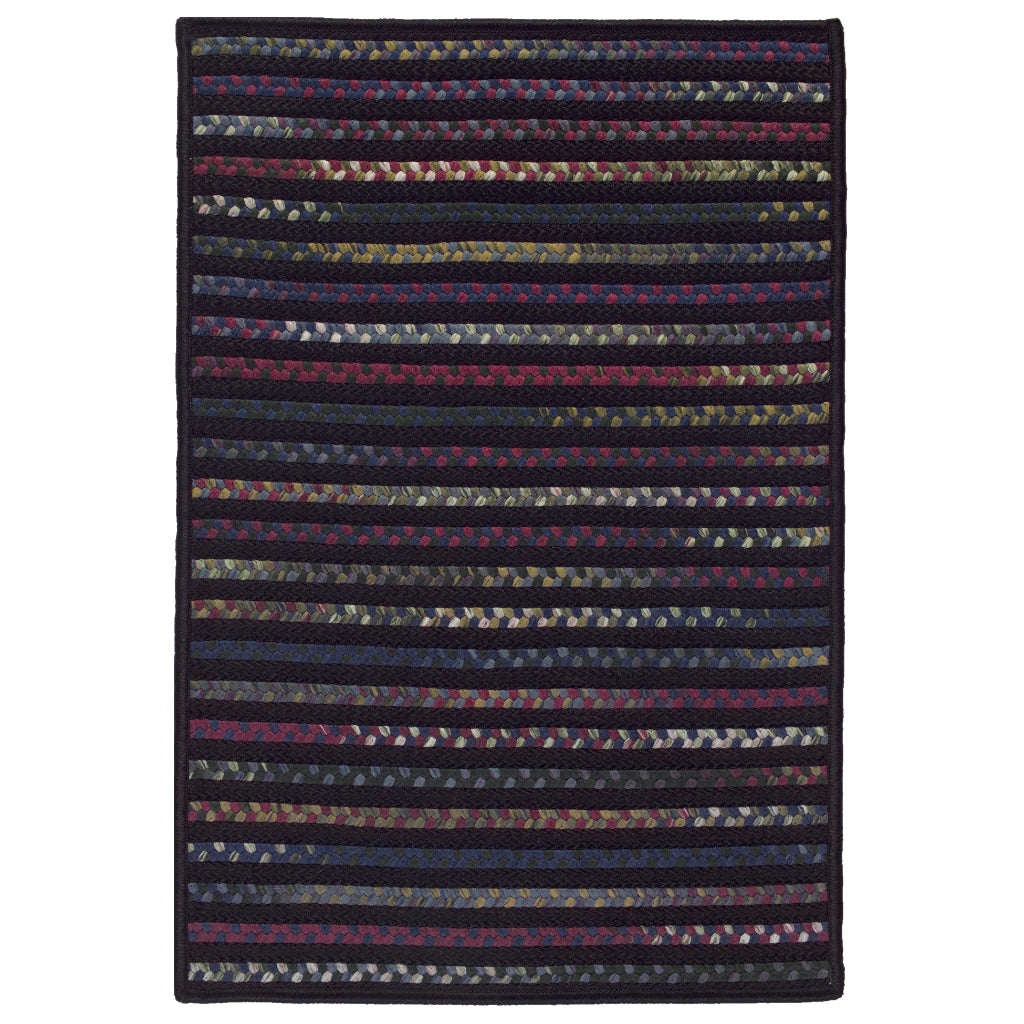 Colonial Mills Navajo Multicolor Rectangle Indoor / Outdoor Area Rug - Vibrant Reversible Handmade Rug with Black Stripes