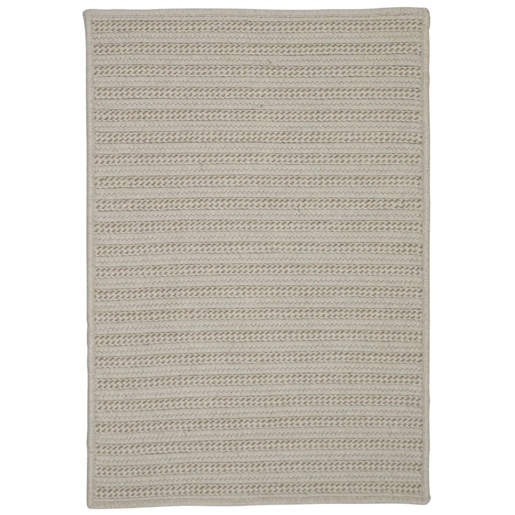 Colonial Mills Sunbrella Booth Bay Gray &amp; Brown Striped Rectangle Indoor / Outdoor Area Rug - Stain &amp; Fade Resistant Reversible Handmade Rug