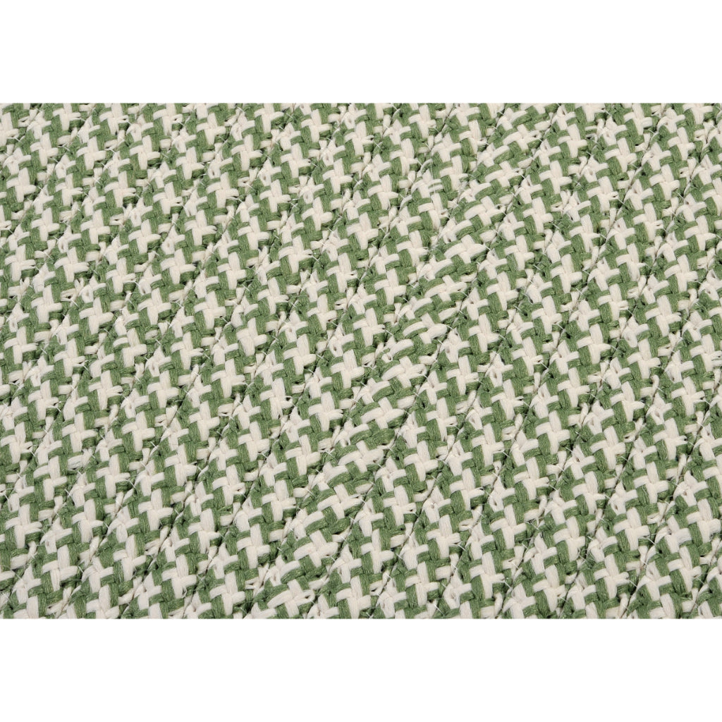 Colonial Mills Outdoor Houndstooth Tweed Leaf Green Square Area Rug - Stain &amp; Fade Resistant Indoor / Outdoor Rug
