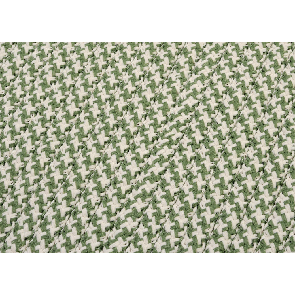 Colonial Mills Outdoor Houndstooth Tweed Leaf Green Rectangle Stair Tread - Stain &amp; Fade Resistant Reversible Stair Tread