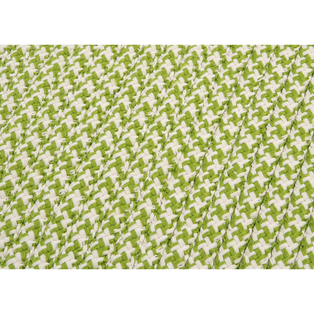 Colonial Mills Outdoor Houndstooth Tweed Lime Square Area Rug - Stain &amp; Fade Resistant Indoor / Outdoor Rug