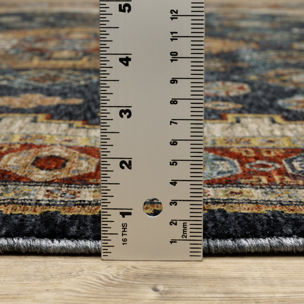 Oriental Weavers Aberdeen 005W1 Multicolor Rectangle Indoor Area Rug - Classic Machine Made Persian Rug with Medallion Design-