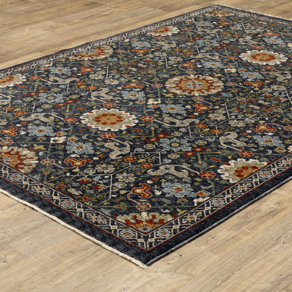 Oriental Weavers Aberdeen 006B1 Multicolor Rectangle Indoor Area Rug - Classic Machine Made Persian Rug with Floral Design-