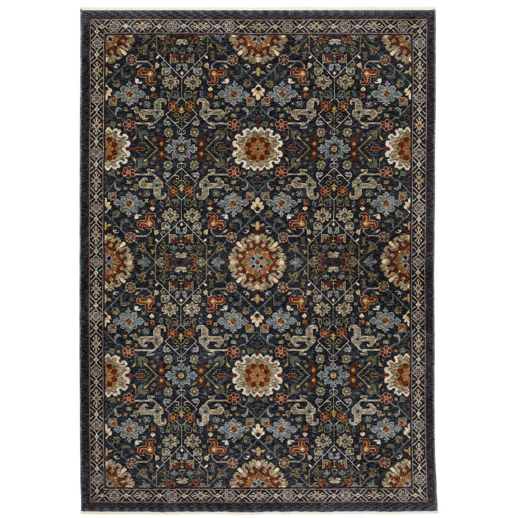 Oriental Weavers Aberdeen 006B1 Multicolor Rectangle Indoor Area Rug - Classic Machine Made Persian Rug with Floral Design-