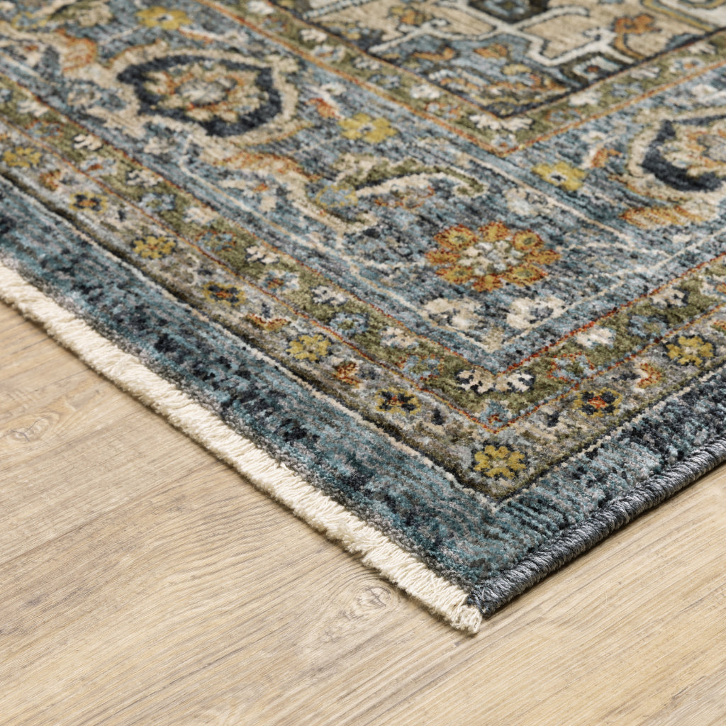 Oriental Weavers Aberdeen 1144Q Multicolor Indoor Runner - Classic Machine Made Persian Rug with Star Medallion Design-