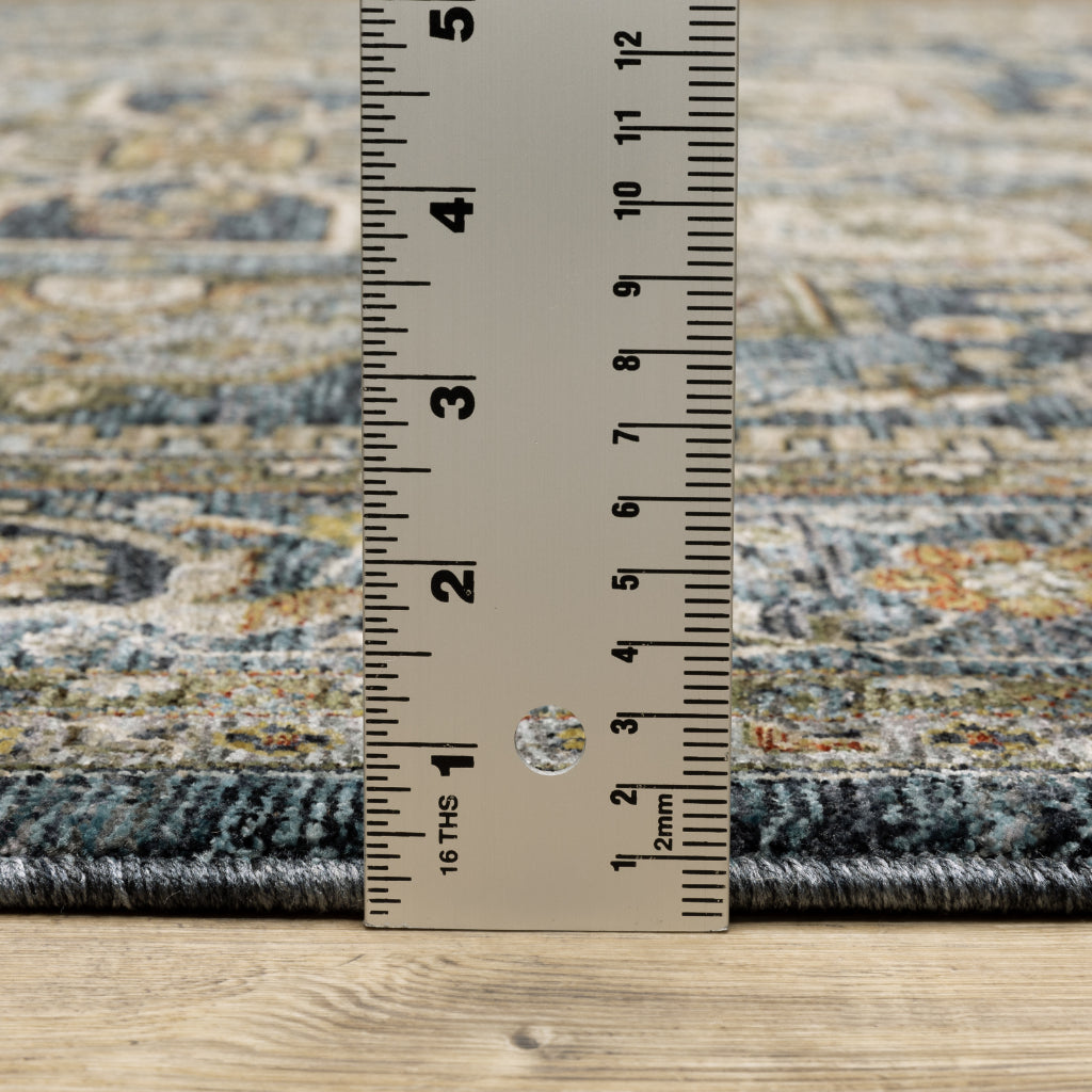 Oriental Weavers Aberdeen 1144Q Multicolor Indoor Runner - Classic Machine Made Persian Rug with Star Medallion Design-