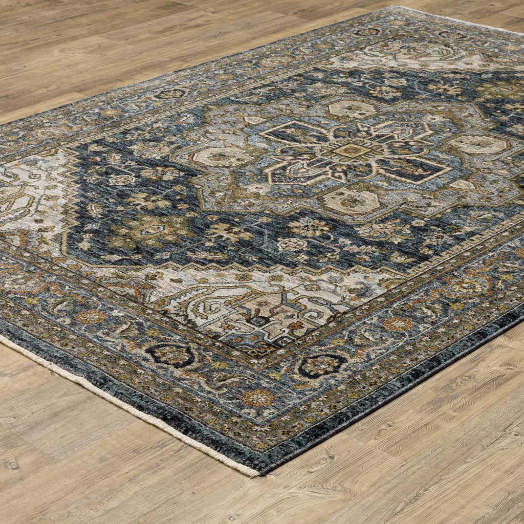 Oriental Weavers Aberdeen 1144Q Multicolor Rectangle Indoor Area Rug - Classic Machine Made Persian Rug with Star Medallion Design-