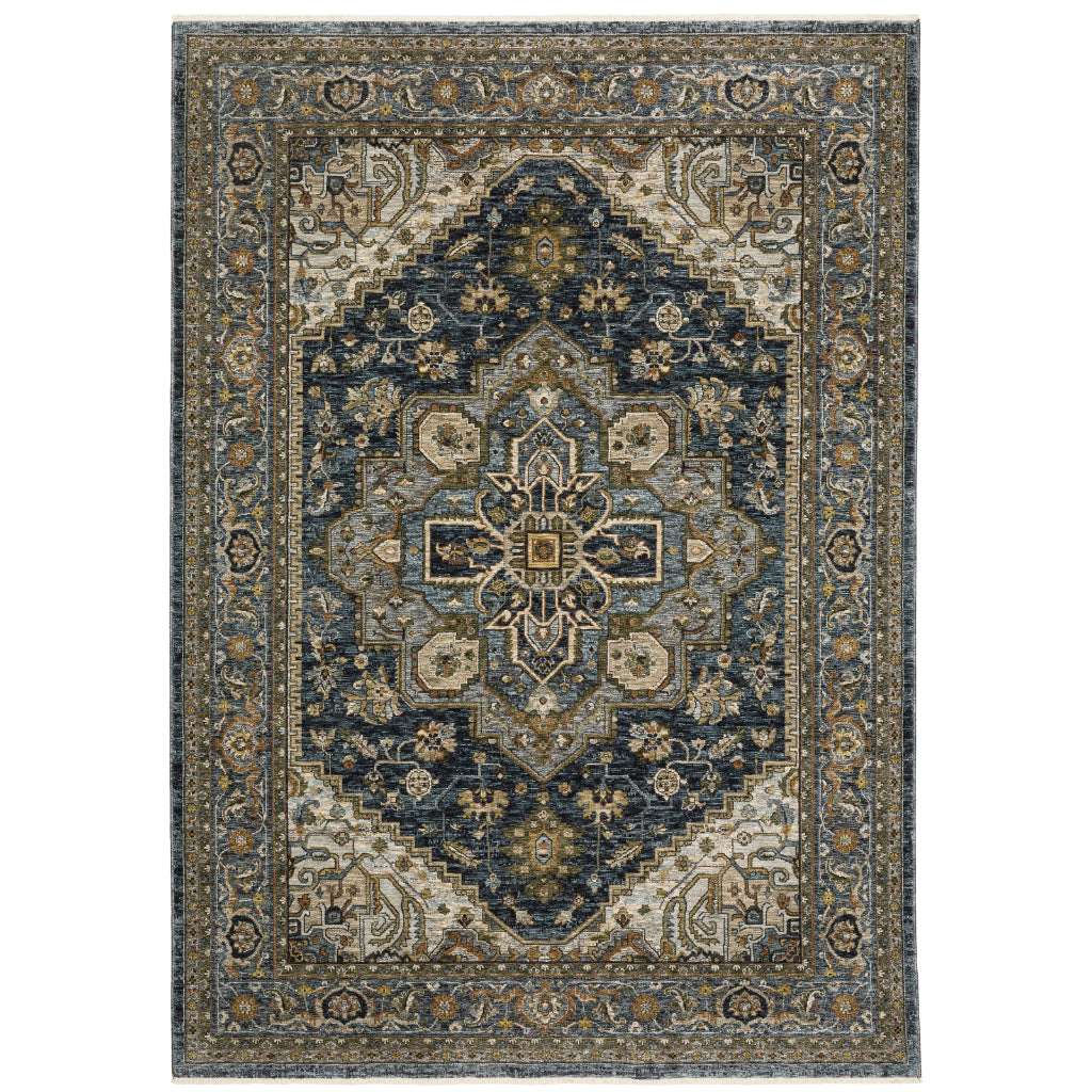 Oriental Weavers Aberdeen 1144Q Multicolor Rectangle Indoor Area Rug - Classic Machine Made Persian Rug with Star Medallion Design-