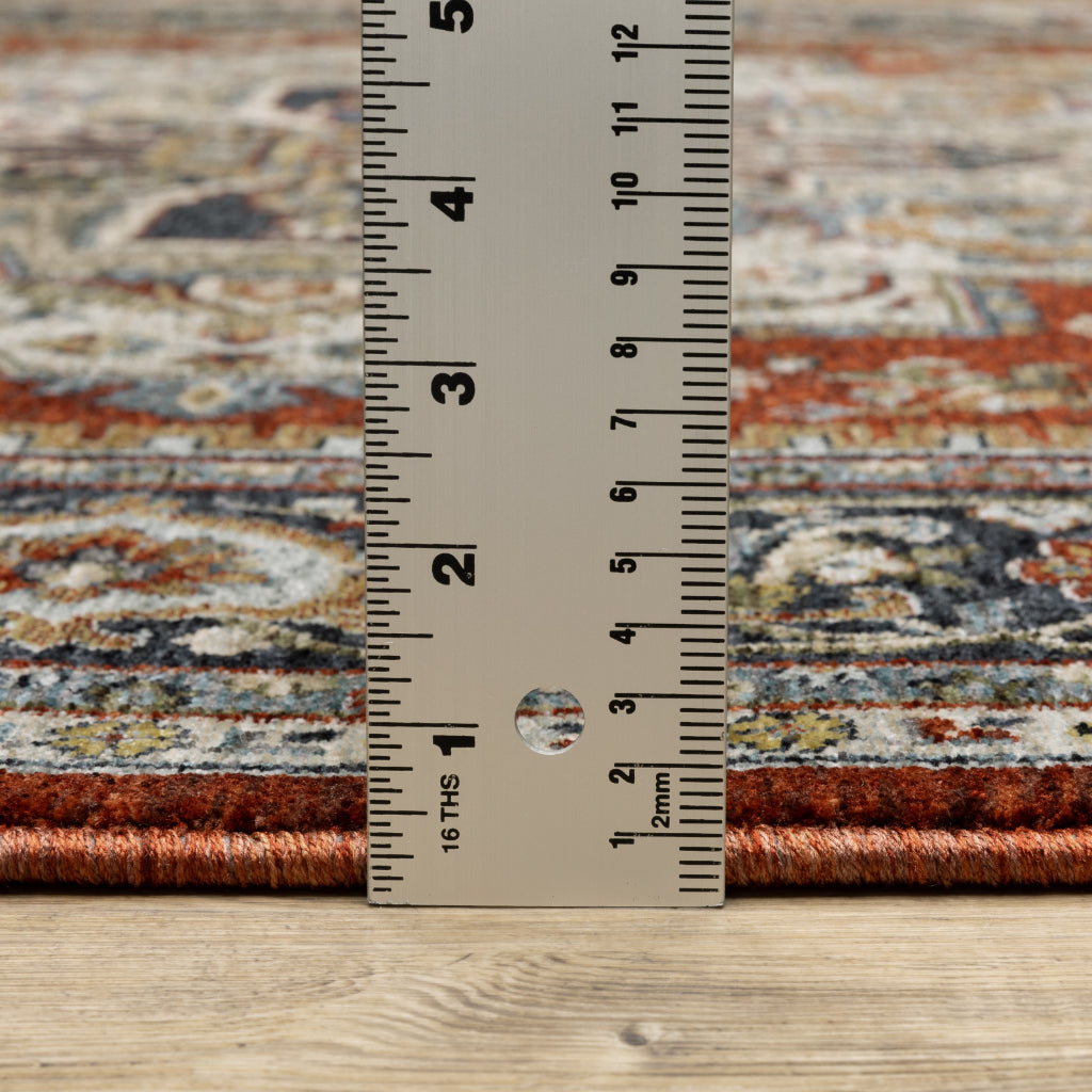 Oriental Weavers Aberdeen 1144R Multicolor Indoor Runner - Classic Machine Made Persian Rug with Star Medallion Design-