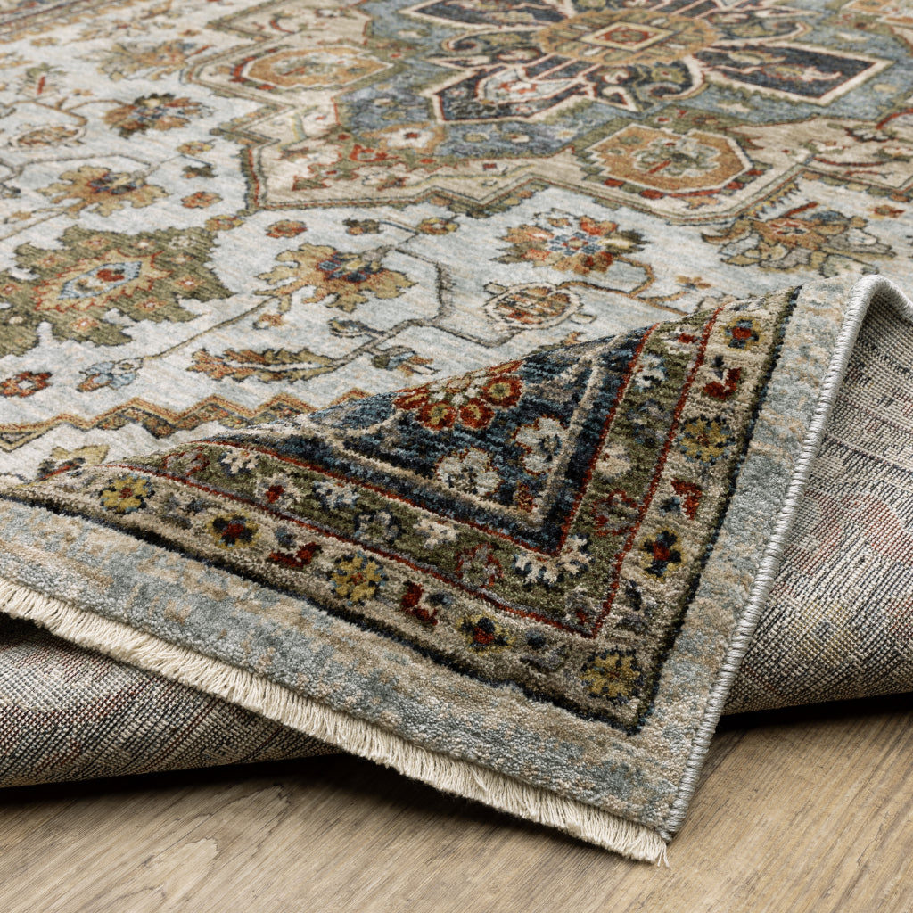 Oriental Weavers Aberdeen 1144W Multicolor Rectangle Indoor Area Rug - Classic Machine Made Persian Rug with Star Medallion Design-