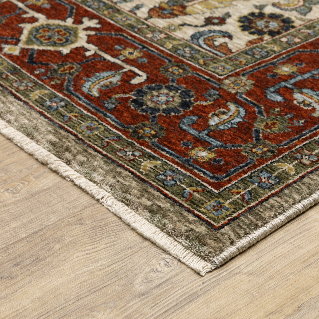Oriental Weavers Aberdeen 144D1 Multicolor Indoor Runner - Classic Machine Made Persian Rug with Persian Design-