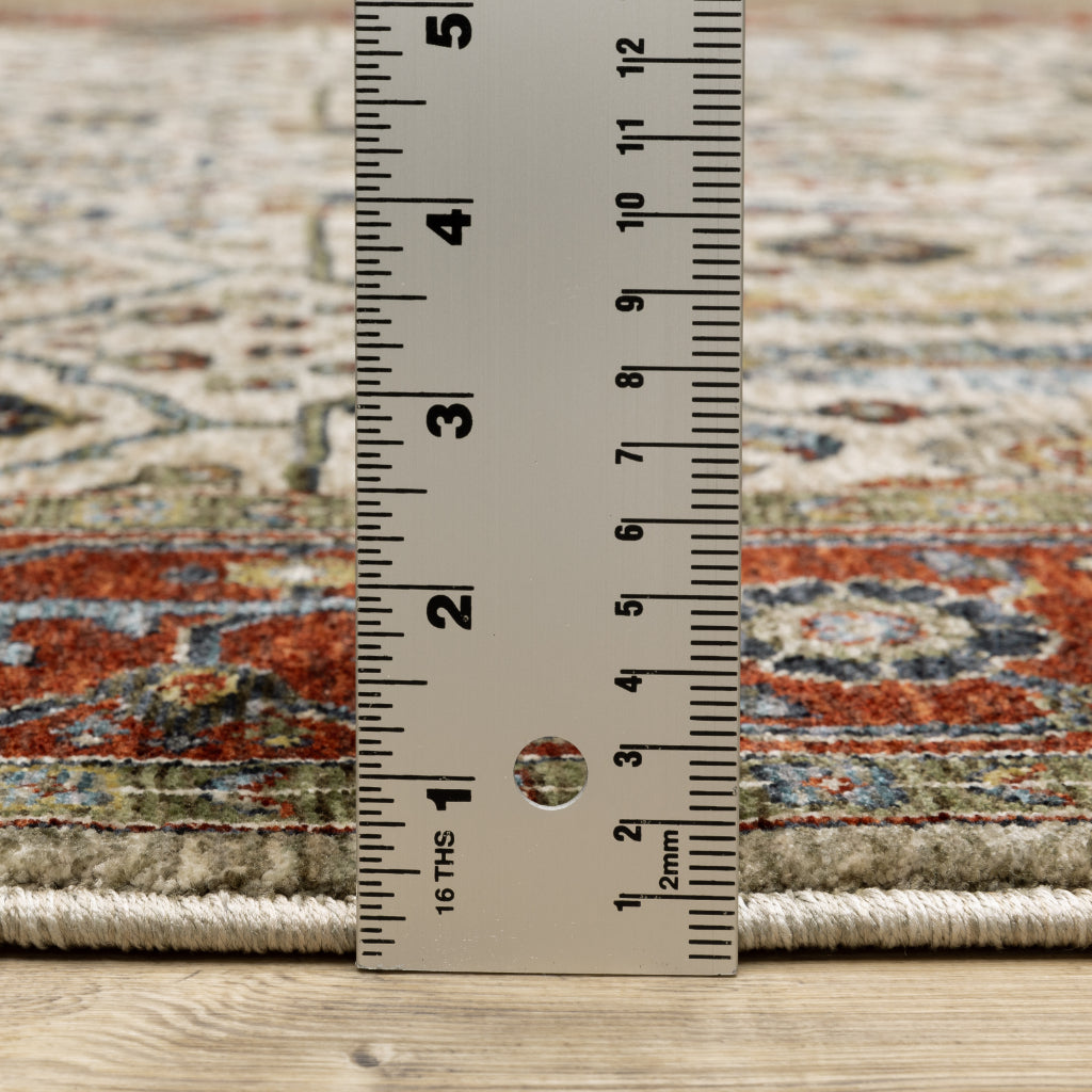 Oriental Weavers Aberdeen 144D1 Multicolor Rectangle Indoor Area Rug - Classic Machine Made Persian Rug with Persian Design-