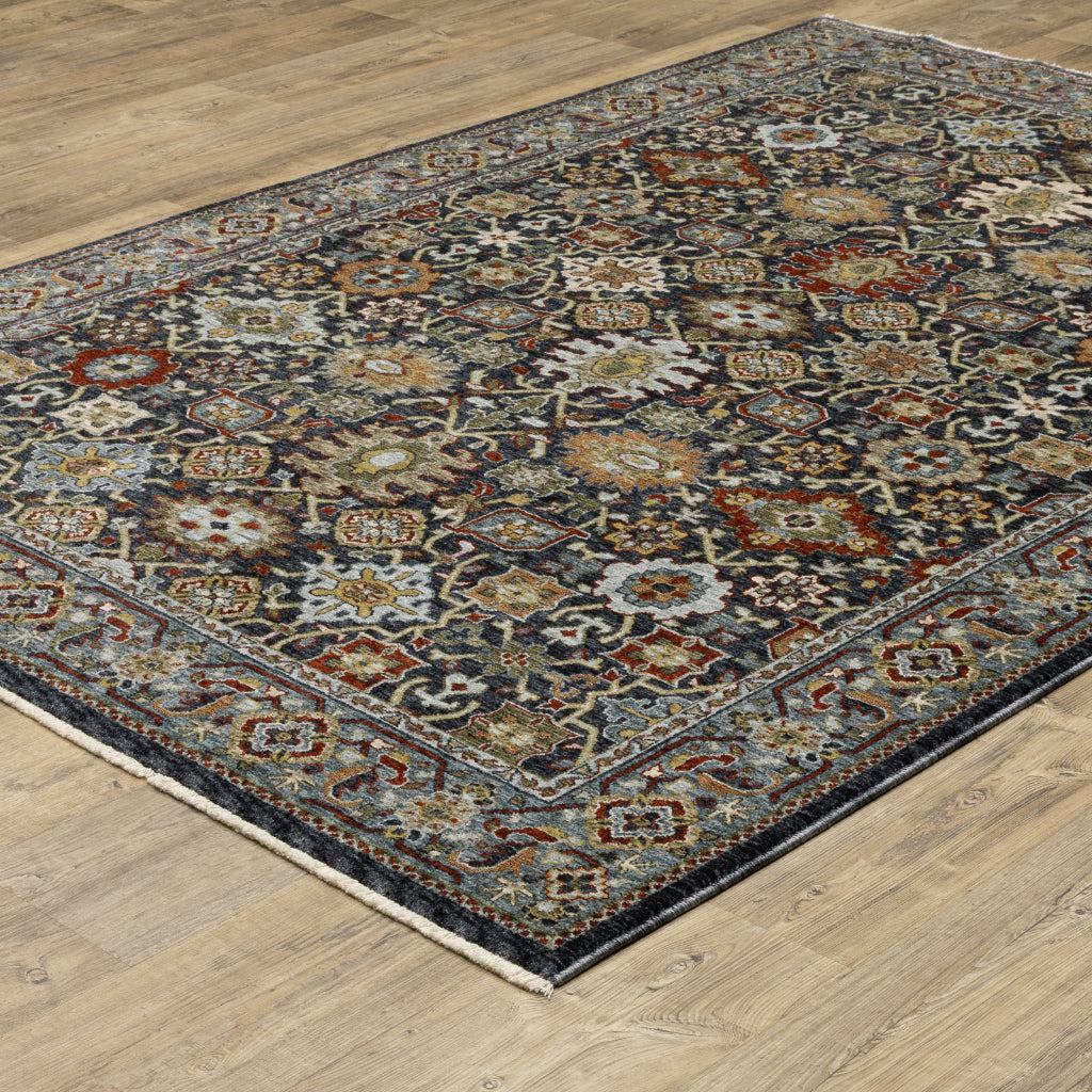 Oriental Weavers Aberdeen 4922D Multicolor Rectangle Indoor Area Rug - Classic Machine Made Persian Rug with Floral Design-