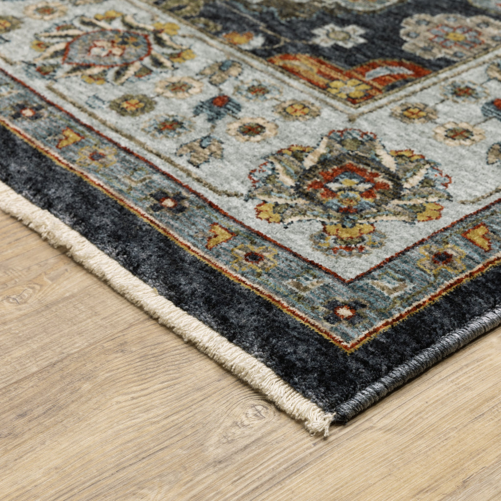 Oriental Weavers Aberdeen 561B1 Multicolor Indoor Runner - Classic Machine Made Persian Rug with Panel Medallion Design-