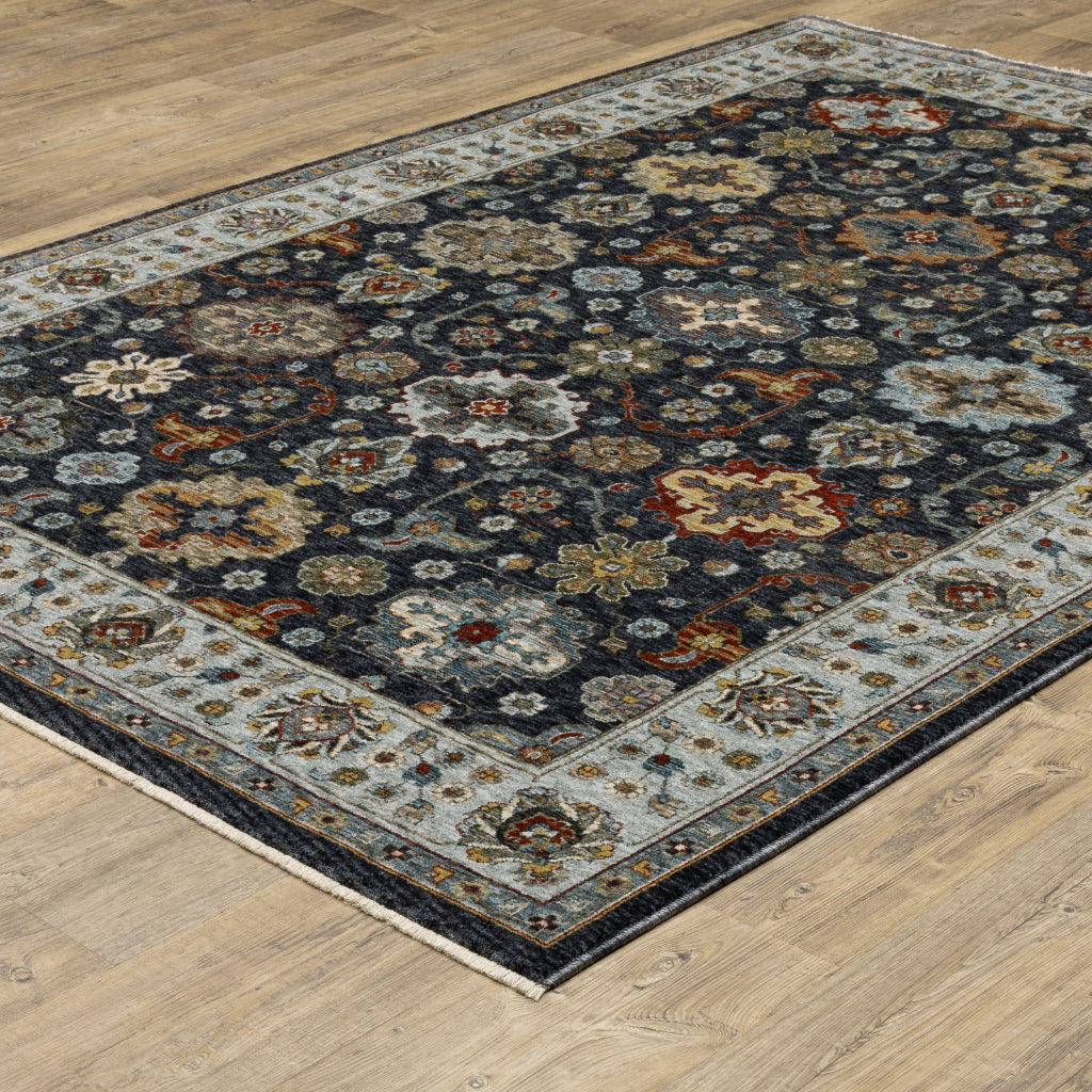 Oriental Weavers Aberdeen 561B1 Multicolor Rectangle Indoor Area Rug - Classic Machine Made Persian Rug with Panel Medallion Design-