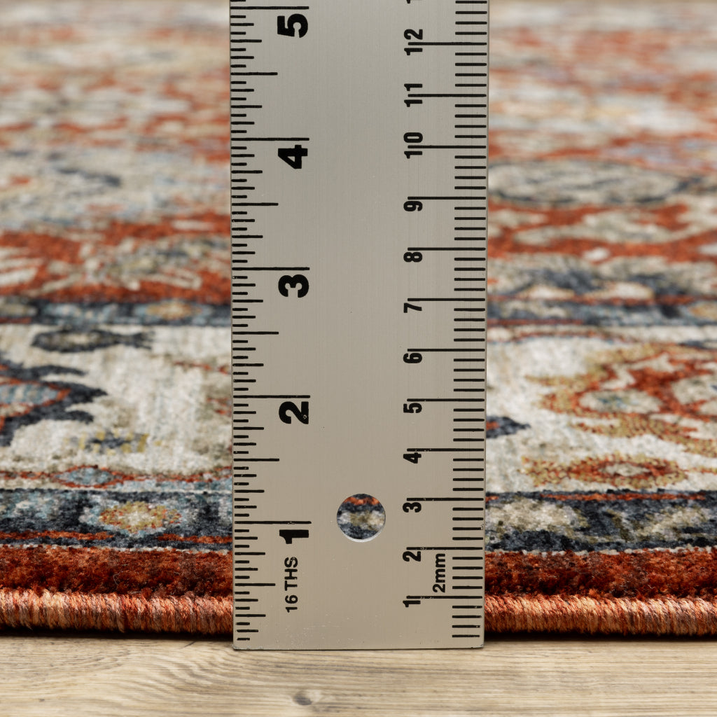 Oriental Weavers Aberdeen 562R1 Multicolor Indoor Runner - Classic Machine Made Persian Rug with Floral Medallion Design-