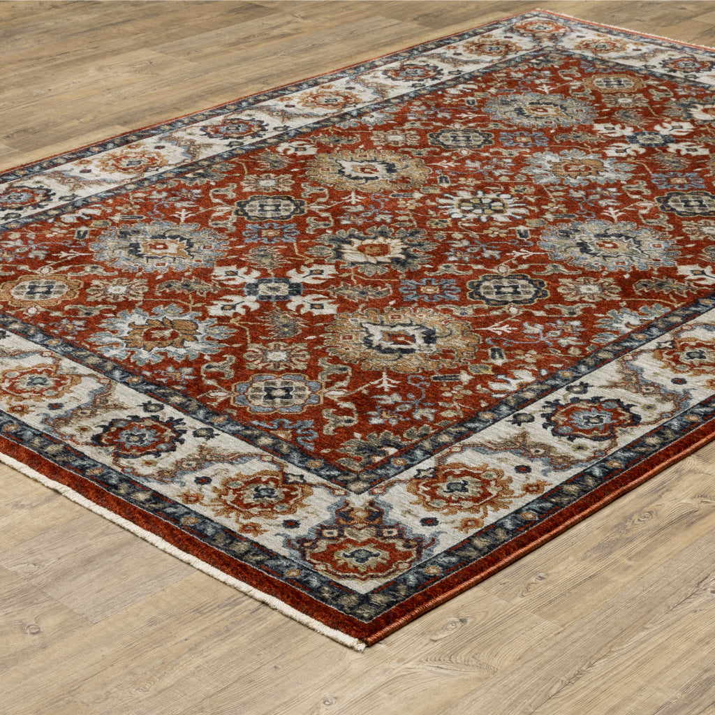 Oriental Weavers Aberdeen 562R1 Multicolor Rectangle Indoor Area Rug - Classic Machine Made Persian Rug with Floral Medallion Design-