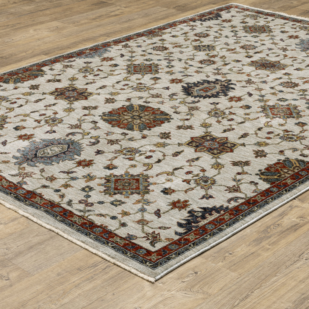Oriental Weavers Aberdeen 751W1 Multicolor Rectangle Indoor Area Rug - Classic Machine Made Persian Rug with Panel Medallion Design-