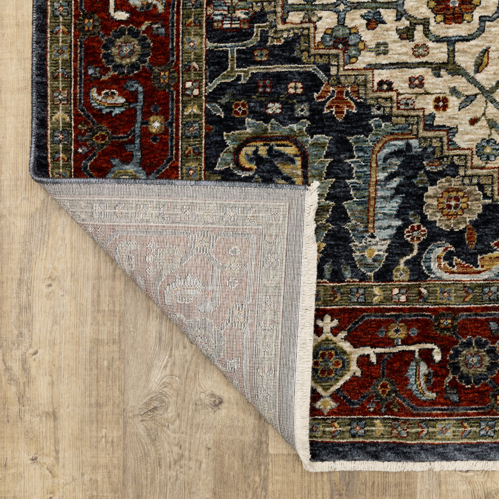 Oriental Weavers Aberdeen 752W1 Multicolor Rectangle Indoor Area Rug - Classic Machine Made Persian Rug with Open Medallion Design-