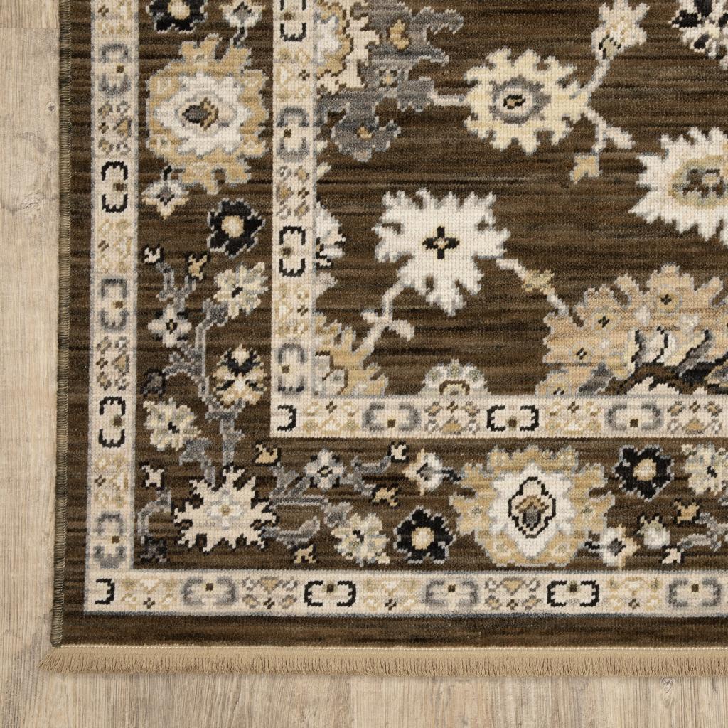 Oriental Weavers Acacia ACA01 Brown Rectangle Indoor Runner Oriental Pattern-