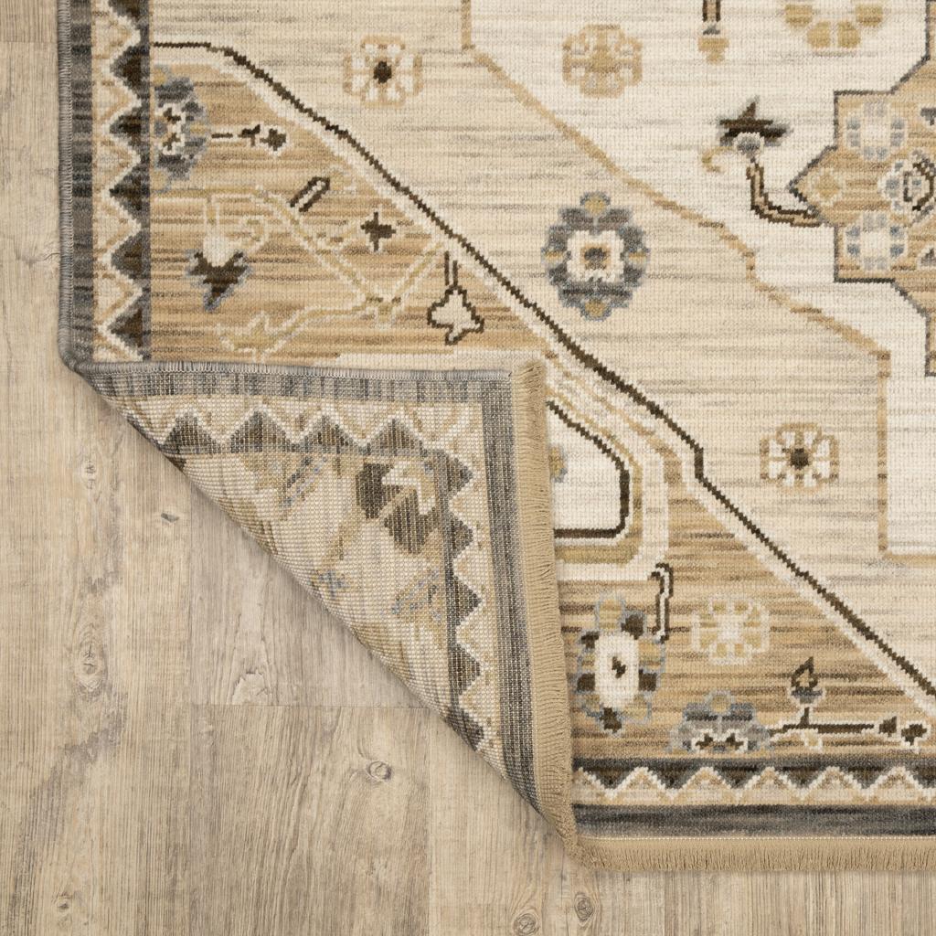 Oriental Weavers Acacia ACA03 Tan Rectangle Indoor Runner Oriental Pattern-