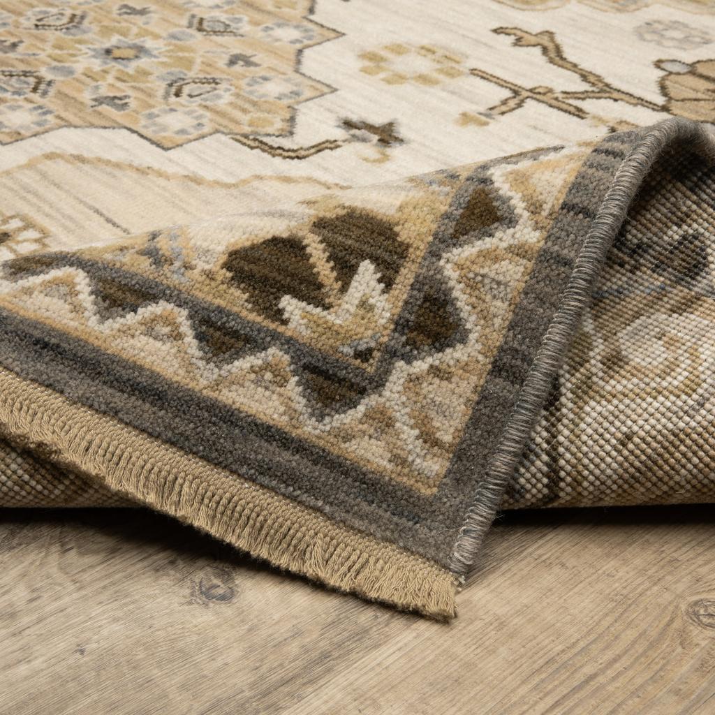 Oriental Weavers Acacia ACA03 Tan Rectangle Indoor Runner Oriental Pattern-