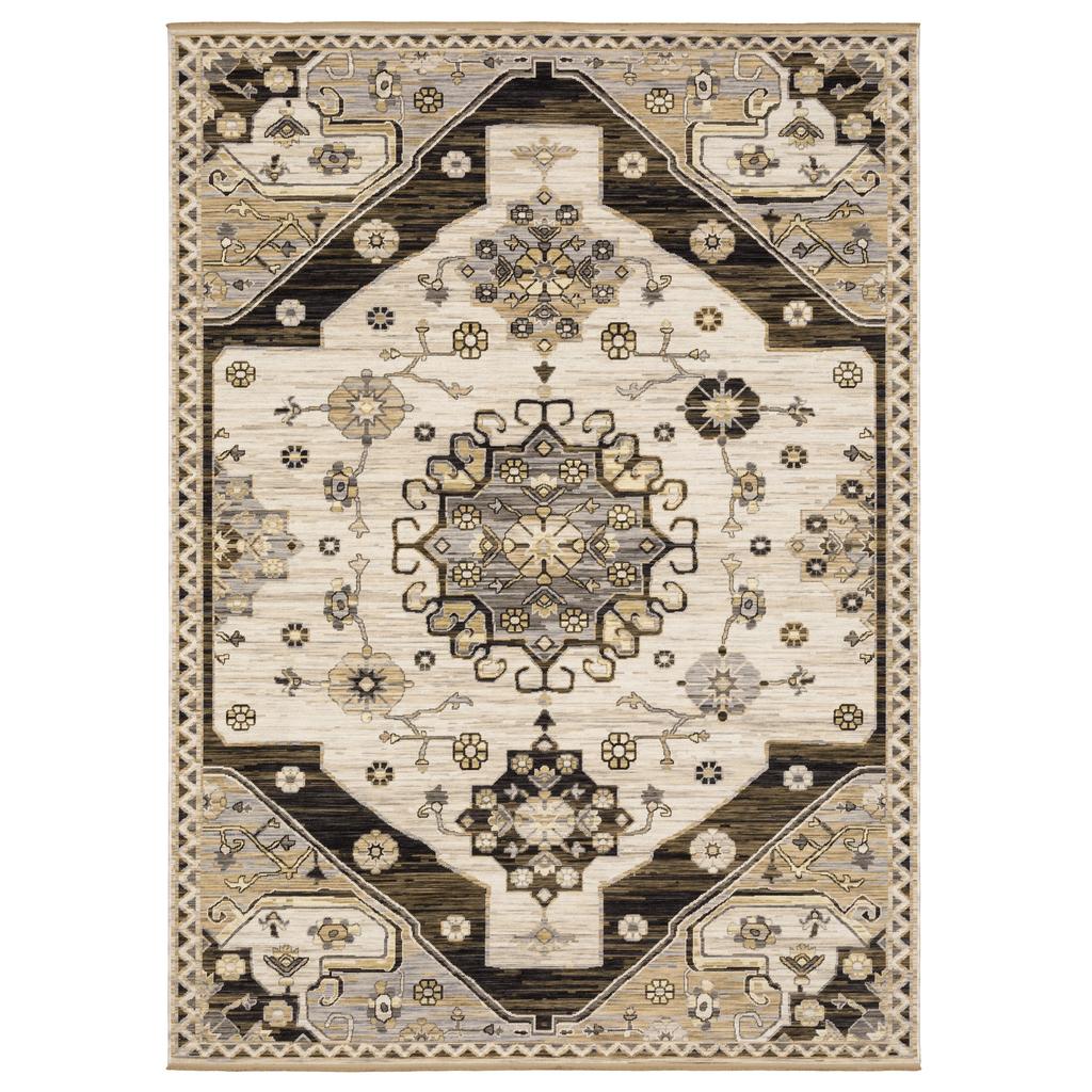 Oriental Weavers Acacia ACA04 Brown Rectangle Indoor Area Rug Oriental Pattern-
