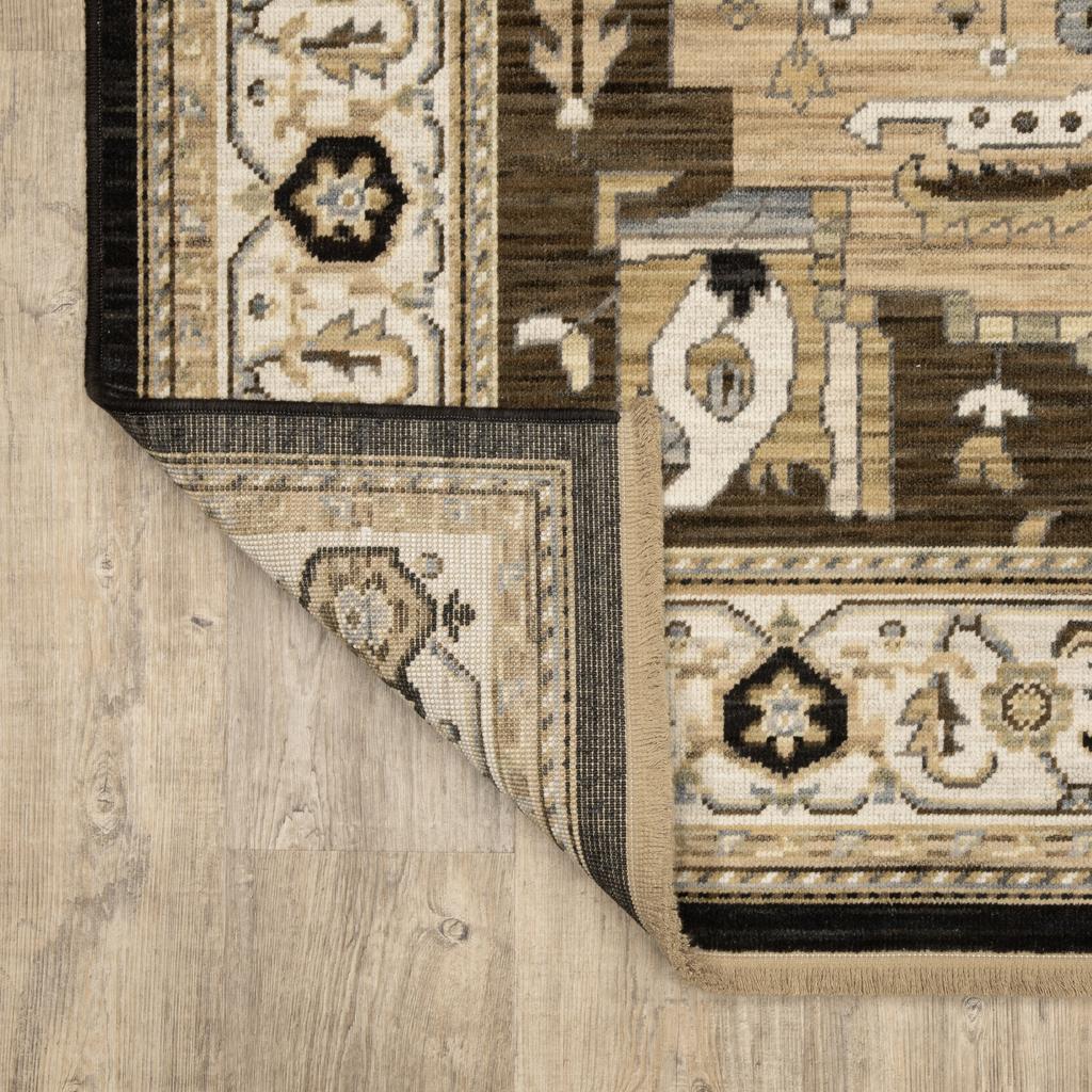 Oriental Weavers Acacia ACA08 Tan Rectangle Indoor Runner Oriental Pattern-
