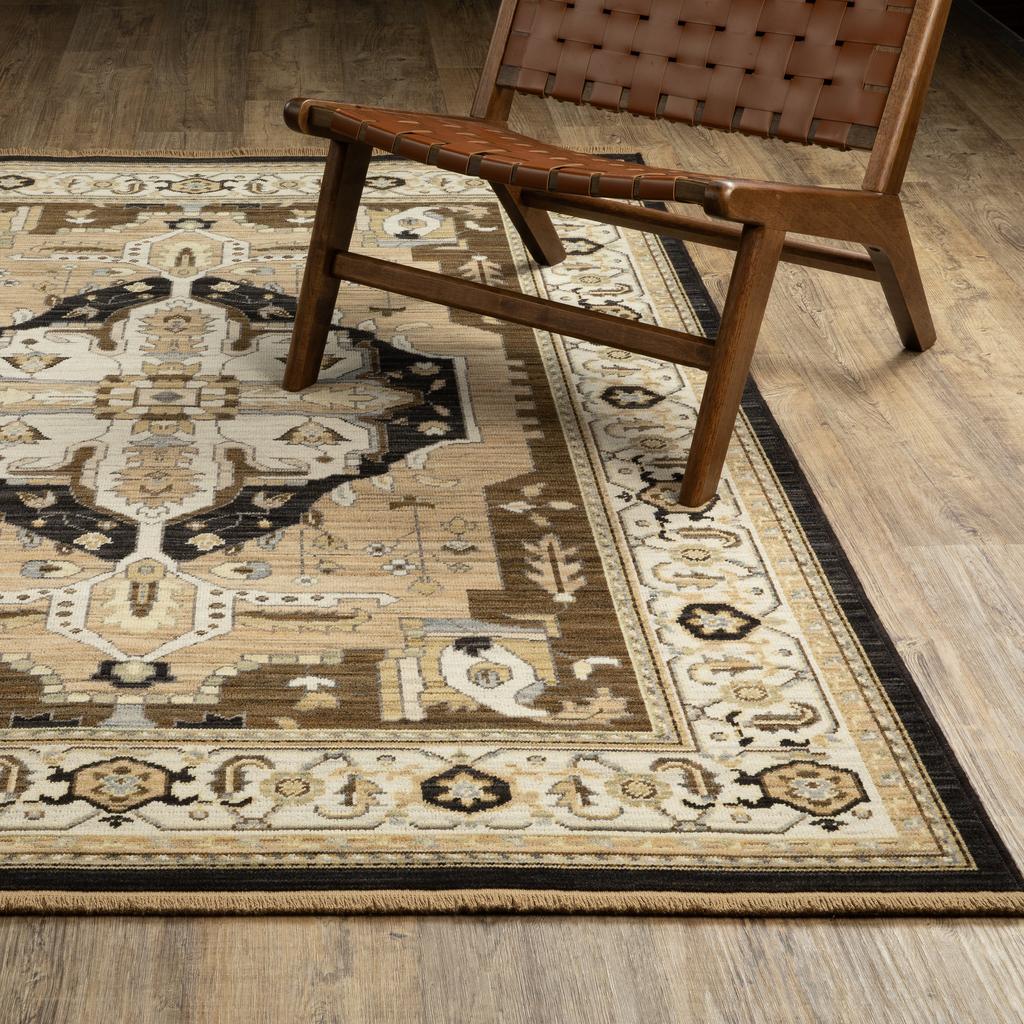 Oriental Weavers Acacia ACA08 Tan Rectangle Indoor Runner Oriental Pattern-