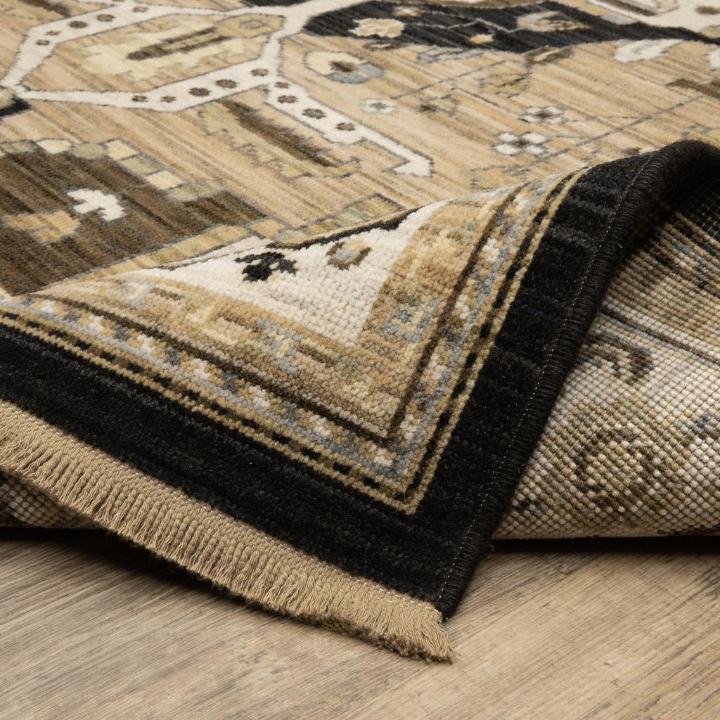 Oriental Weavers Acacia ACA08 Tan Rectangle Indoor Runner Oriental Pattern-