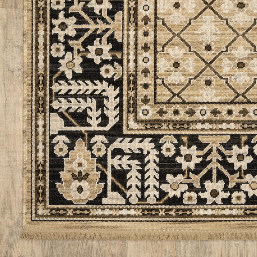 Oriental Weavers Acacia ACA12 Tan Rectangle Indoor Runner Oriental Pattern-