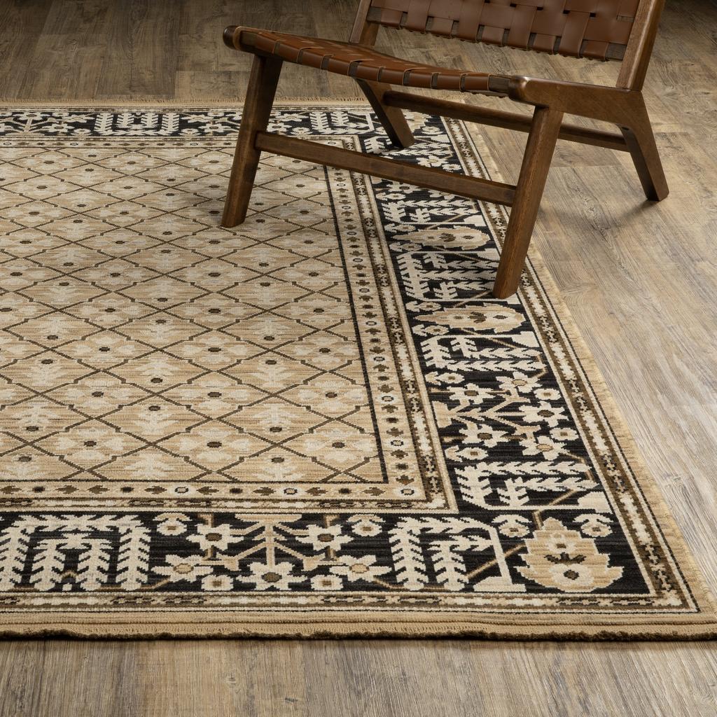 Oriental Weavers Acacia ACA12 Tan Rectangle Indoor Runner Oriental Pattern-