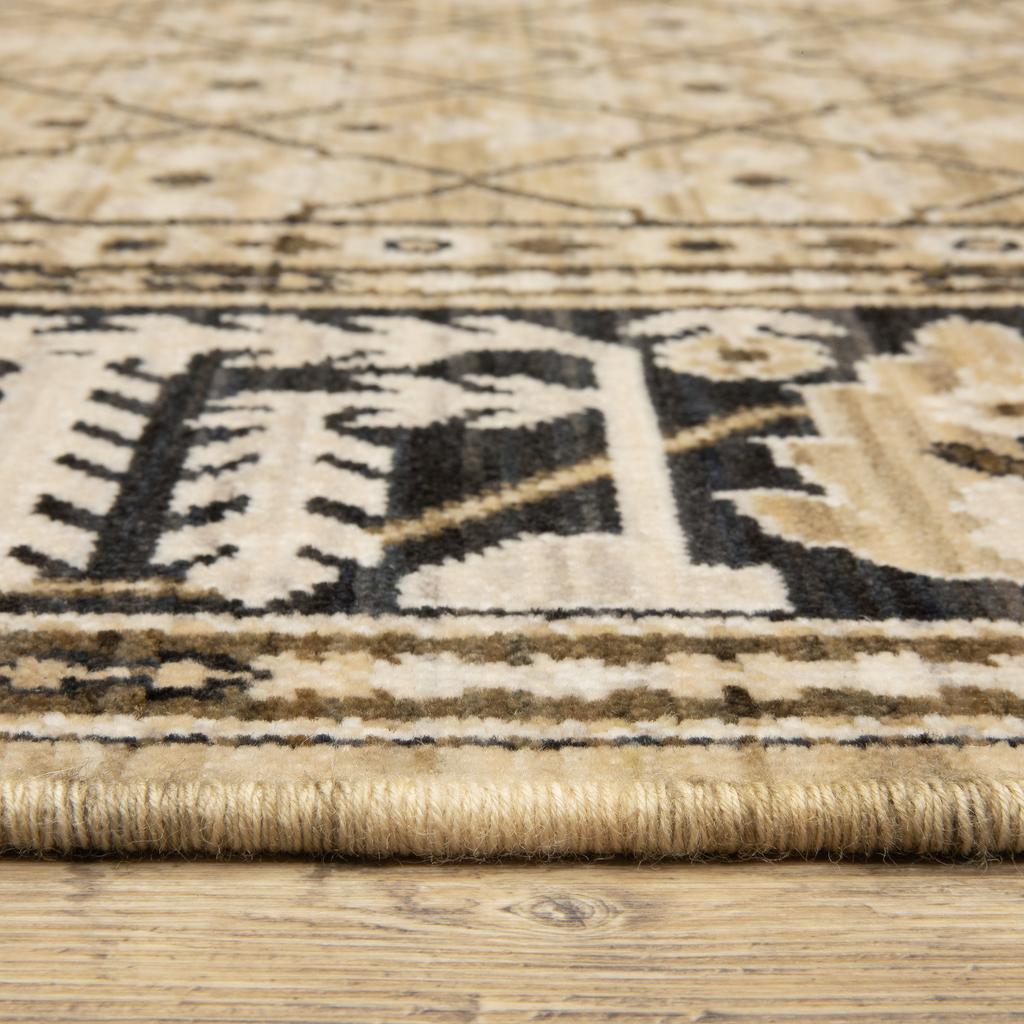 Oriental Weavers Acacia ACA12 Tan Rectangle Indoor Runner Oriental Pattern-