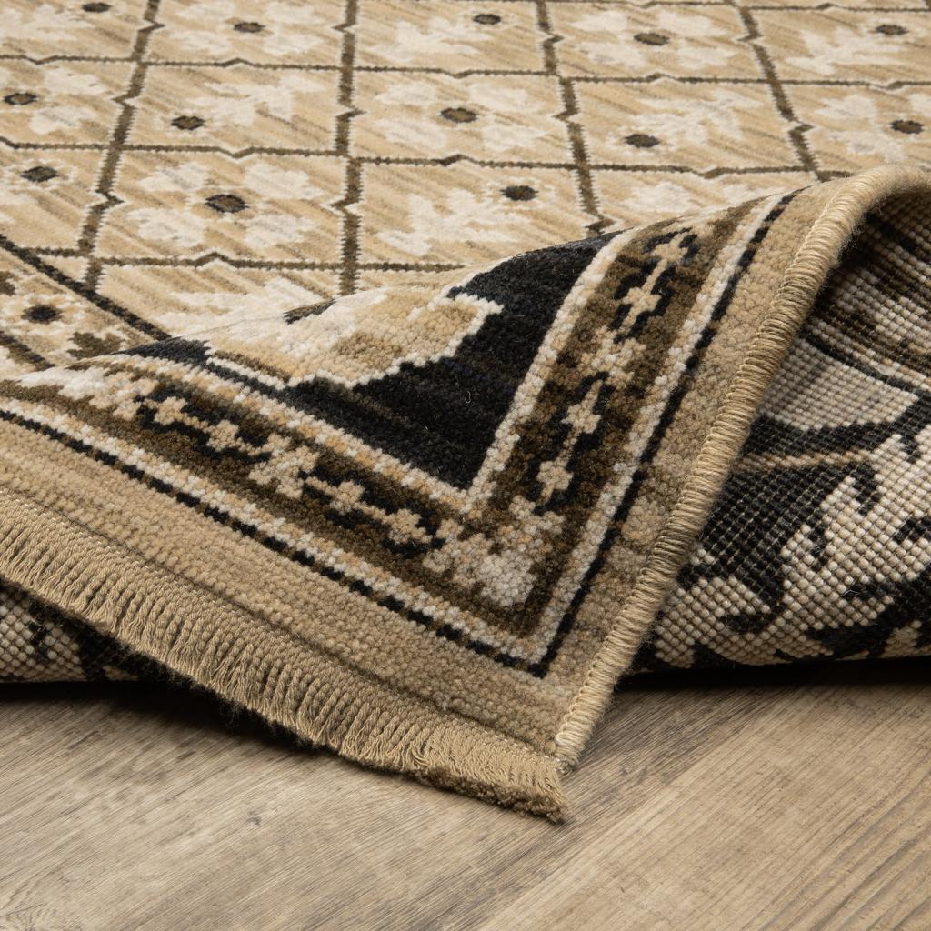 Oriental Weavers Acacia ACA12 Tan Rectangle Indoor Runner Oriental Pattern-