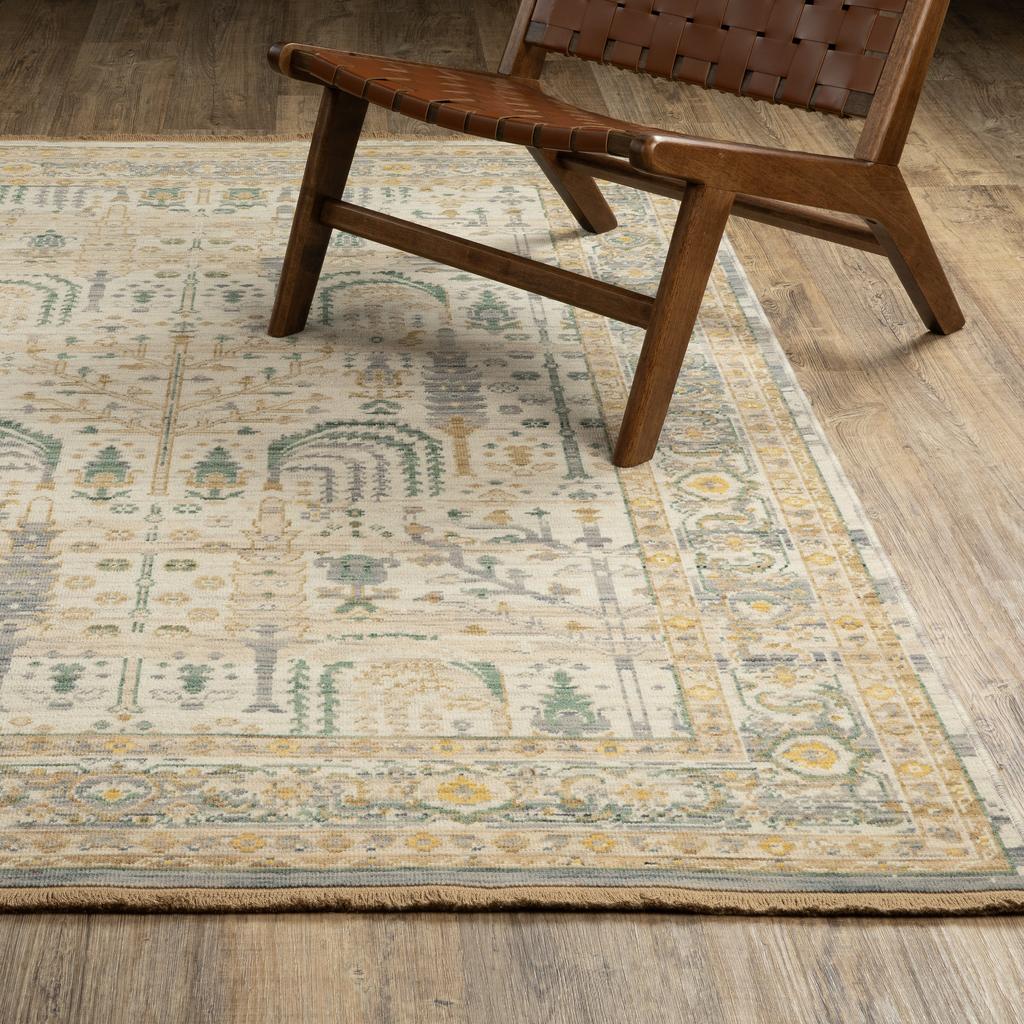 Oriental Weavers Acacia ACA14 Beige Rectangle Indoor Runner Oriental Pattern-