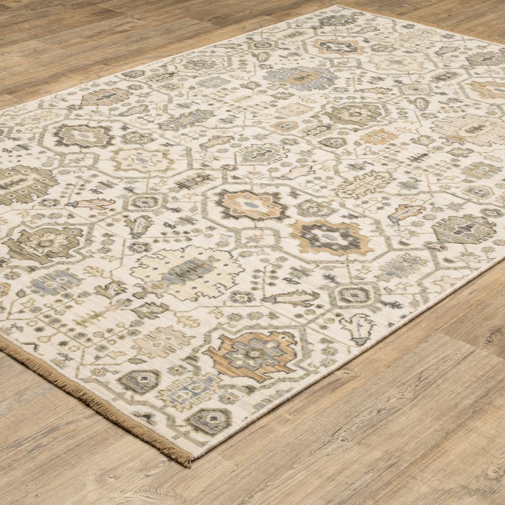 Oriental Weavers Acacia ACA16 Ivory Rectangle Indoor Area Rug Oriental Pattern-