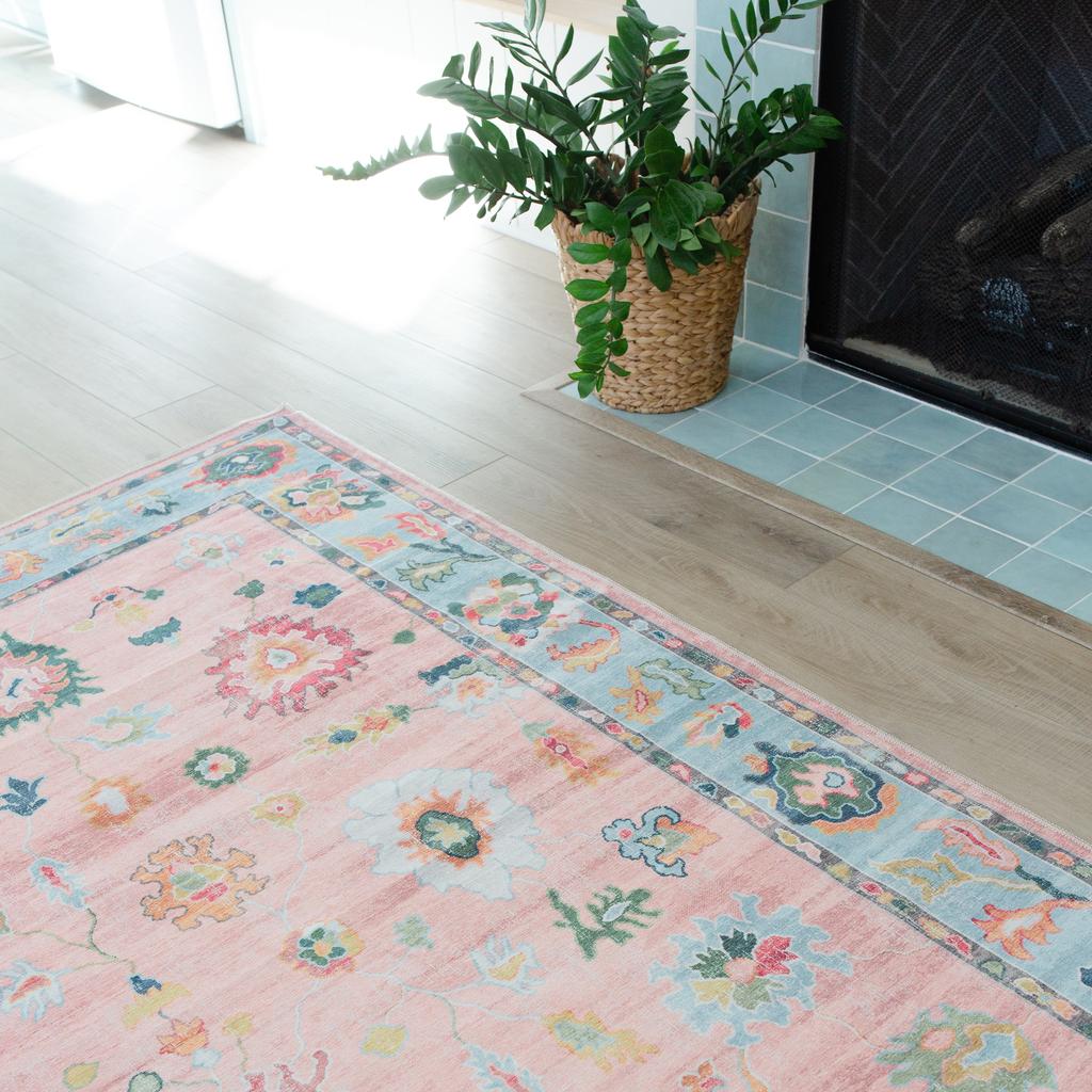 Oriental Weavers Addison ADD01 Pink Rectangle Indoor Area Rug Oriental Pattern-