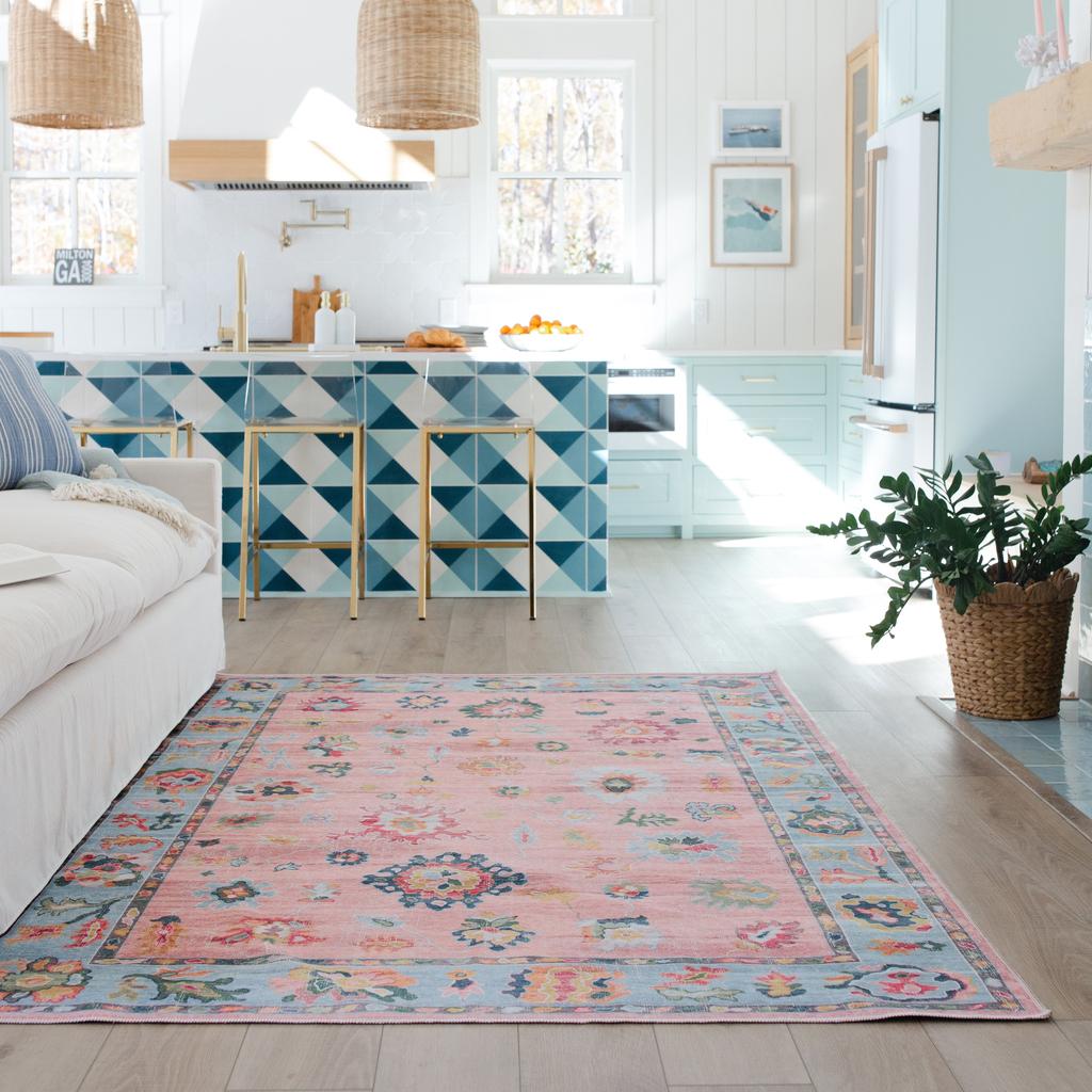Oriental Weavers Addison ADD01 Pink Rectangle Indoor Area Rug Oriental Pattern-