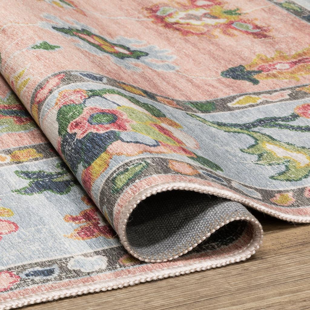Oriental Weavers Addison ADD01 Pink Rectangle Indoor Runner Oriental Pattern-
