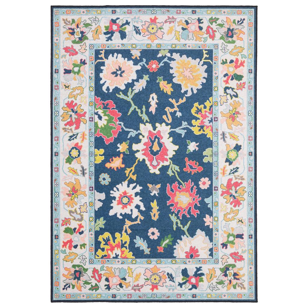 Oriental Weavers Addison ADD03 Blue Rectangle Indoor Area Rug Oriental Pattern-