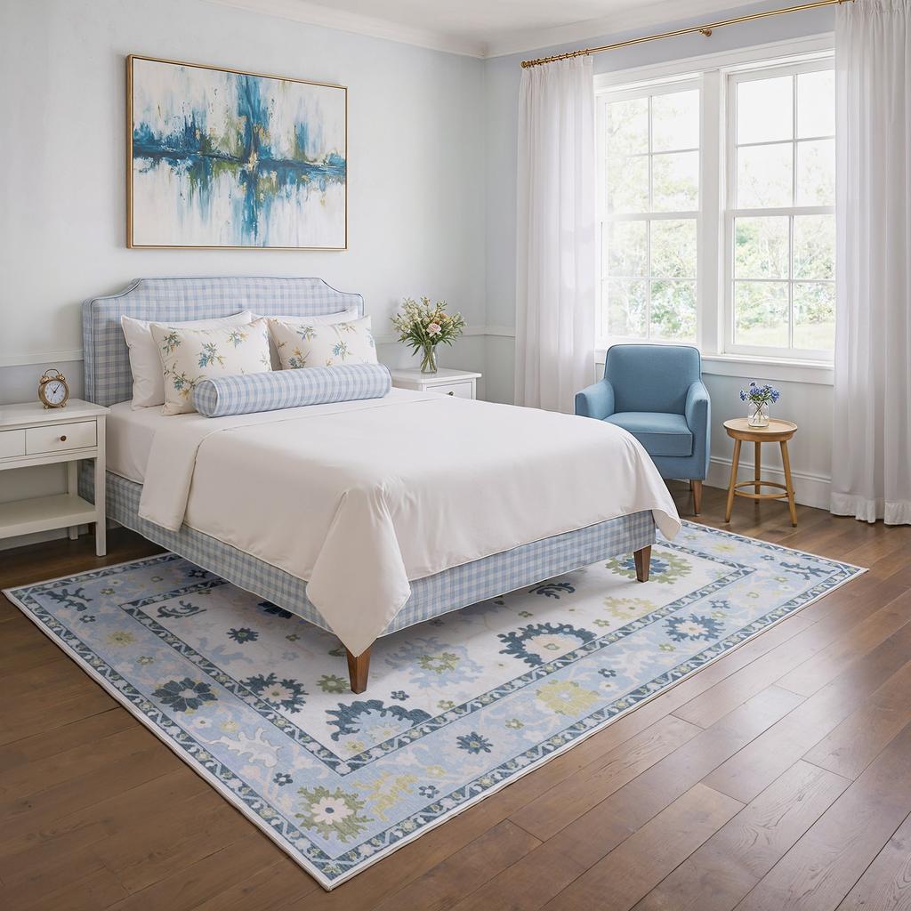 Oriental Weavers Addison ADD05 White Rectangle Indoor Area Rug Oriental Pattern-