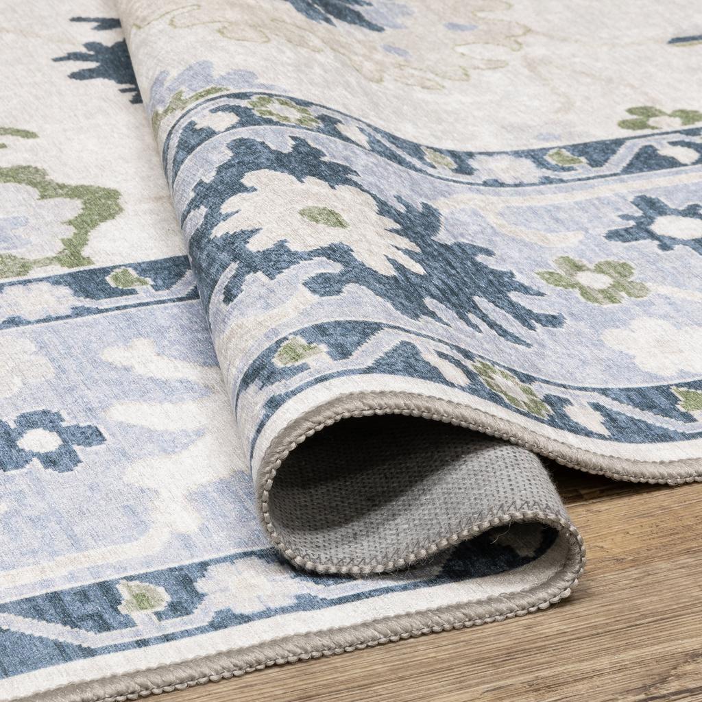 Oriental Weavers Addison ADD05 White Rectangle Indoor Runner Oriental Pattern-