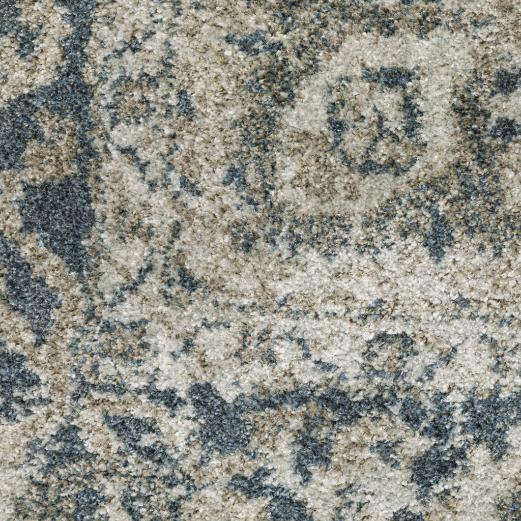 Oriental Weavers Alton 002W9 Gray Rectangle Indoor Area Rug - Luxurious Machine Made Rug with Distressed Medallion Design-