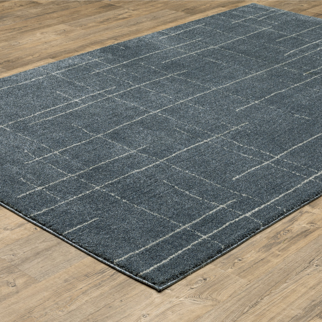 Oriental Weavers Alton 040B9 Blue Rectangle Indoor Area Rug - Luxurious Contemporary Rug with Stripe Design-