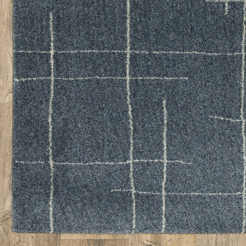 Oriental Weavers Alton 040B9 Blue Rectangle Indoor Runner - Luxurious Contemporary Rug with Stripe Design-
