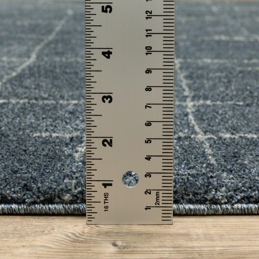 Oriental Weavers Alton 040B9 Blue Rectangle Indoor Runner - Luxurious Contemporary Rug with Stripe Design-