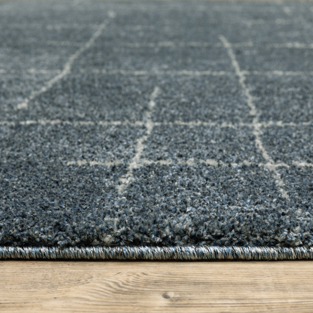 Oriental Weavers Alton 040B9 Blue Rectangle Indoor Runner - Luxurious Contemporary Rug with Stripe Design-