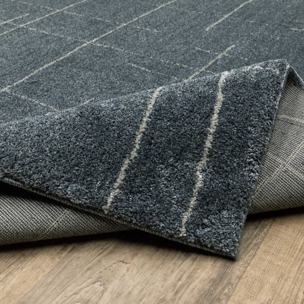 Oriental Weavers Alton 040B9 Blue Rectangle Indoor Runner - Luxurious Contemporary Rug with Stripe Design-