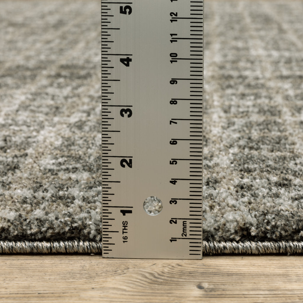 Oriental Weavers Alton 090N9 Gray Rectangle Indoor Runner - Luxurious Contemporary Rug with Distressed Geometric Design-