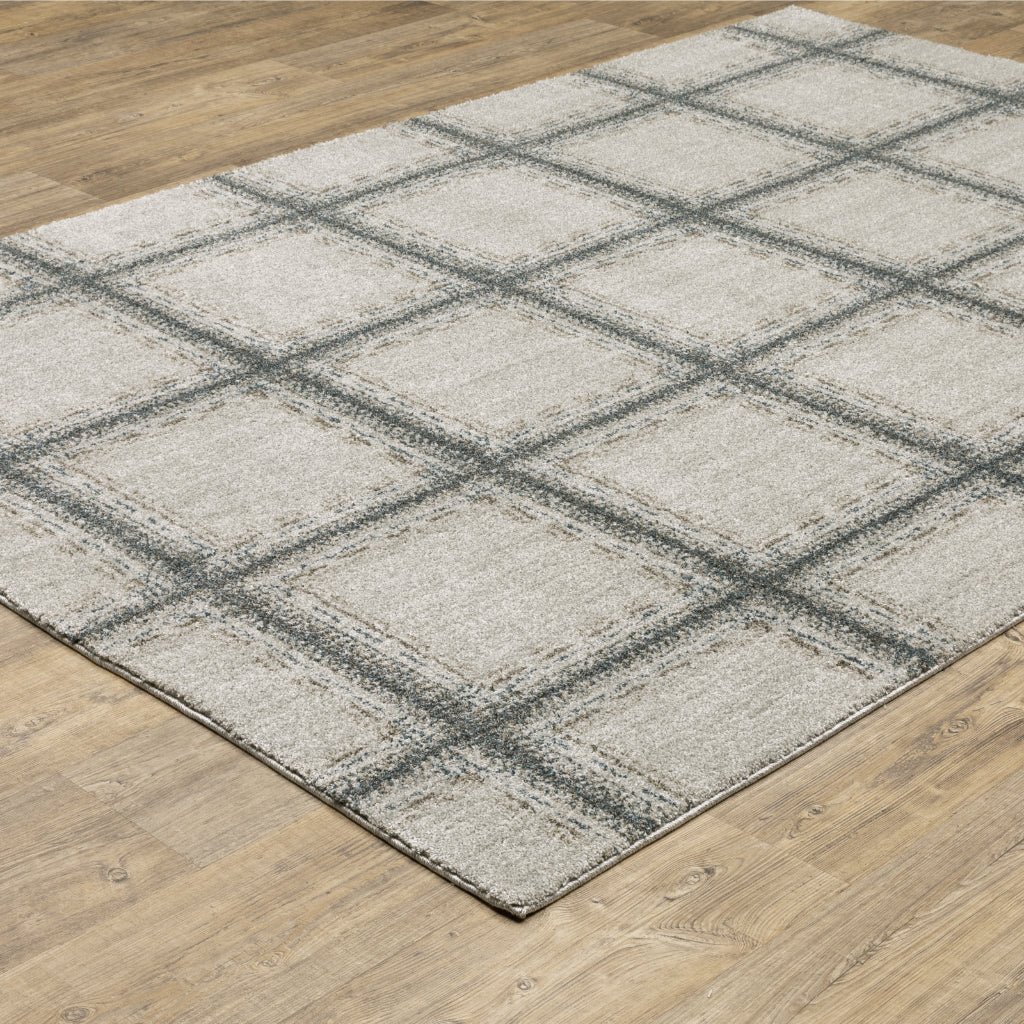 Oriental Weavers Alton 092E9 Gray Rectangle Indoor Area Rug - Luxurious Machine Made Rug with Geometric Design-